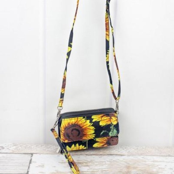 NWT Sunflower Crossbody Organizer - Picture 2 of 6